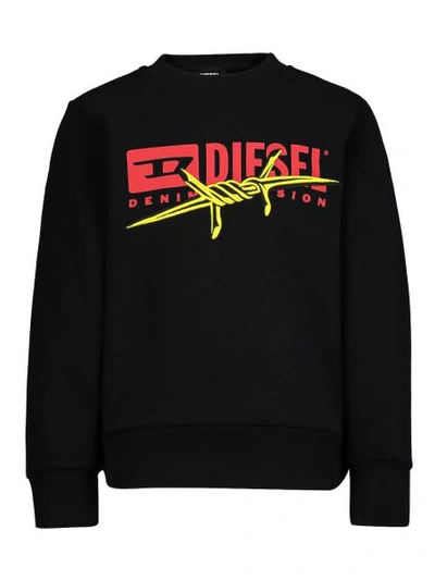 Shop Diesel Kids Sweatshirt Sbaybx5 For Boys In Black