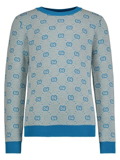 Shop Gucci Kids Pullover For Boys In Blue