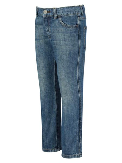 Shop Gucci Kids Jeans For Boys In Blue