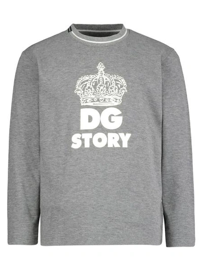 Shop Dolce & Gabbana Kids Long-sleeve For Boys In Grey