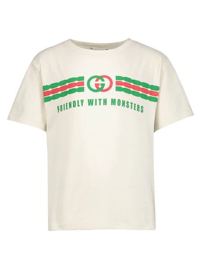 Shop Gucci Kids T-shirt For Boys In Beige