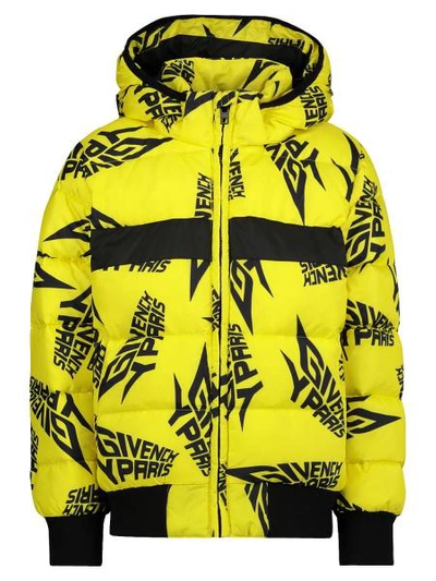 Shop Givenchy Kids Down Jacket For Boys In Yellow