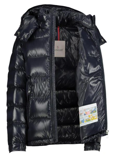 Shop Moncler Kids Down Jacket For Boys In Blue