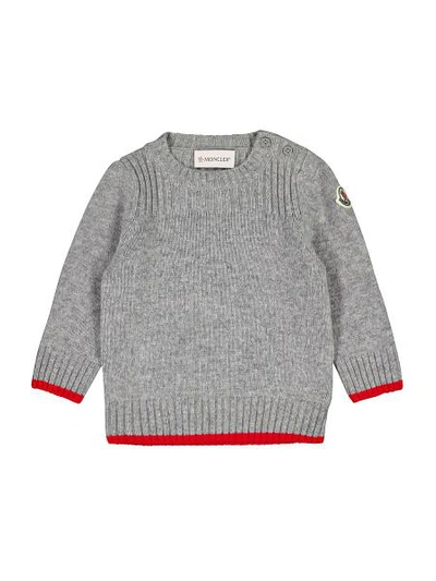 Shop Moncler Kids Pullover For Boys In Grey