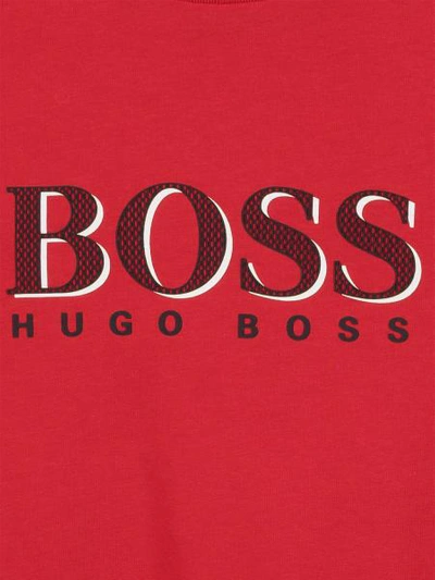 Shop Hugo Boss Kids T-shirt For Boys In Red