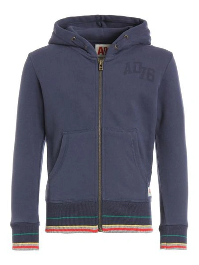 Shop Ao76 Kids Sweat Jacket For Boys In Blue