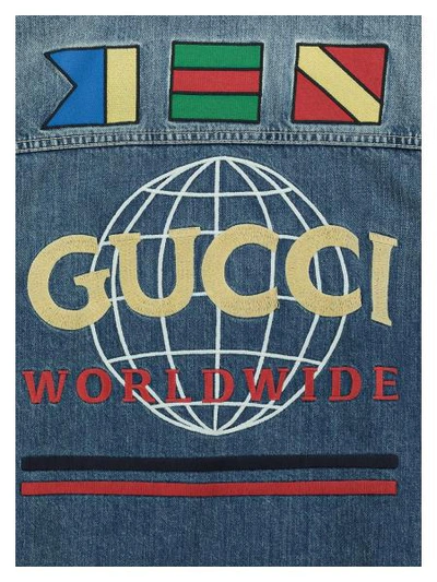 Shop Gucci Kids Jacket For Boys In Blue