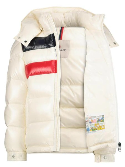 Shop Moncler Kids Down Jacket Dell For Boys In White