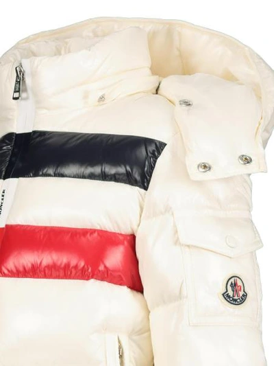 Shop Moncler Kids Down Jacket Dell For Boys In White