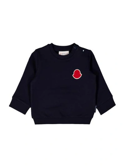 Shop Moncler Kids Sweatshirt For Boys In Blue