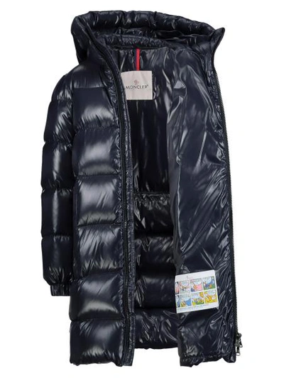 Shop Moncler Kids Down Jacket Berry For Boys In Blue