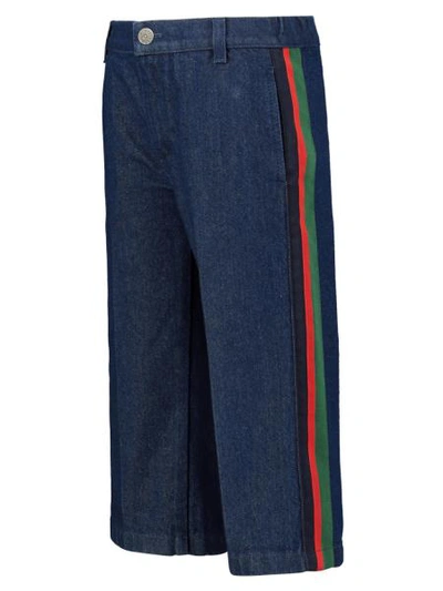 Shop Gucci Kids Jeans For Girls In Blue