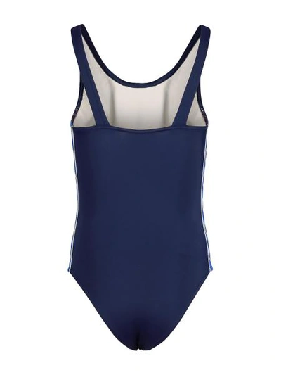 Shop Gucci Kids Swimsuit For Girls In Blue