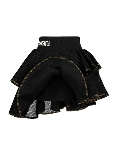 Shop Fendi Kids Skirt For Girls In Black