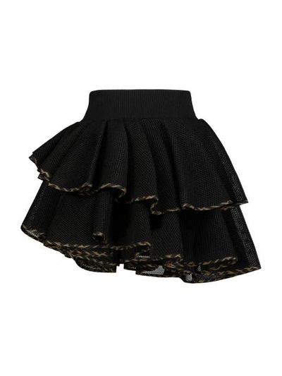 Shop Fendi Kids Skirt For Girls In Black