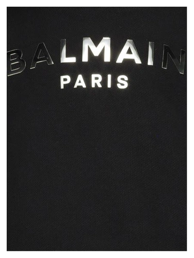 Shop Balmain Kids Hoodie For Girls In Black