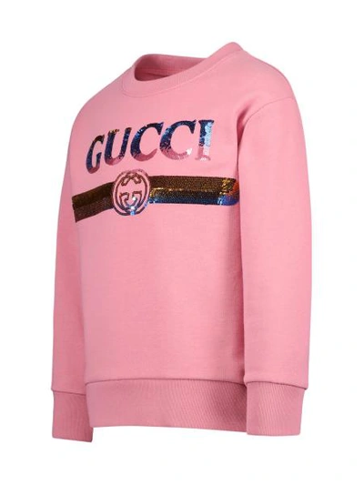 Shop Gucci Kids Sweatshirt For Girls In Pink