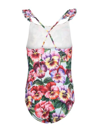 Shop Dolce & Gabbana Kids Swimsuit For Girls In Purple