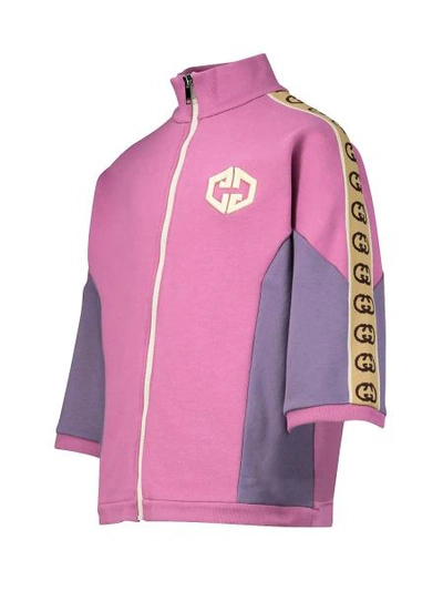 Shop Gucci Kids Sweat Jacket For Girls In Rose