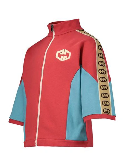 Shop Gucci Kids Sweat Jacket For Girls In Red
