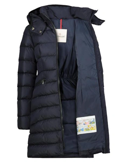 Shop Moncler Kids Down Coat Charpal For Girls In Blue