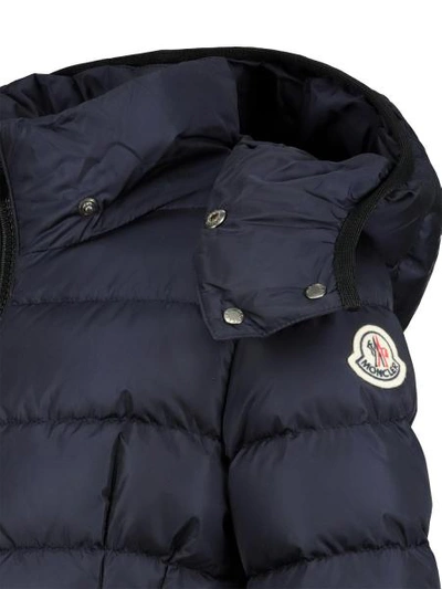 Shop Moncler Kids Down Coat Charpal For Girls In Blue