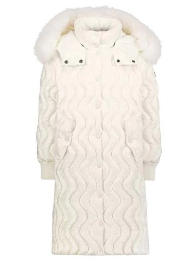 Shop Moncler Kids Down Jacket Pearl For Girls In White