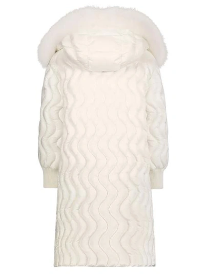 Shop Moncler Kids Down Jacket Pearl For Girls In White