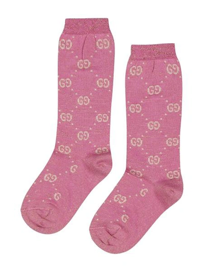 Shop Gucci Kids Pink Socks For Girls