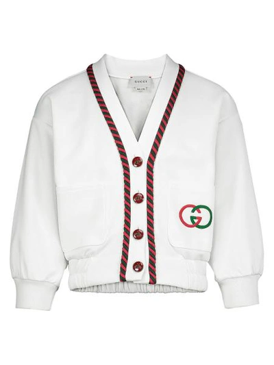 Shop Gucci Kids Cardigan For Girls In White