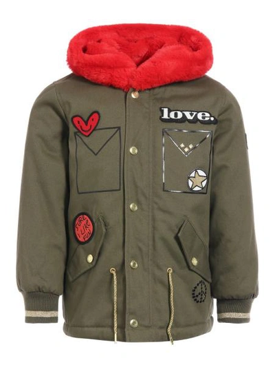 Shop Little Marc Jacobs Kids Parka For Girls In Green