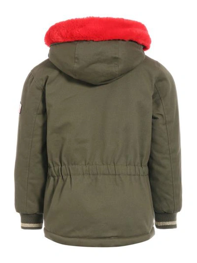 Shop Little Marc Jacobs Kids Parka For Girls In Green