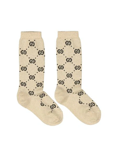 Shop Gucci Kids Socks For Girls In Gold