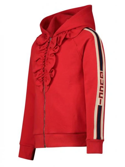 Shop Gucci Kids Sweat Jacket For Girls In Red