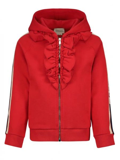 Shop Gucci Kids Sweat Jacket For Girls In Red