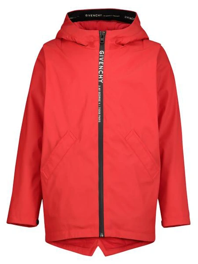 Shop Givenchy Kids Jacket For Girls In Red