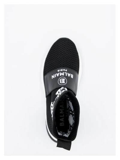 Shop Balmain Kids Sneakers For Girls In Black