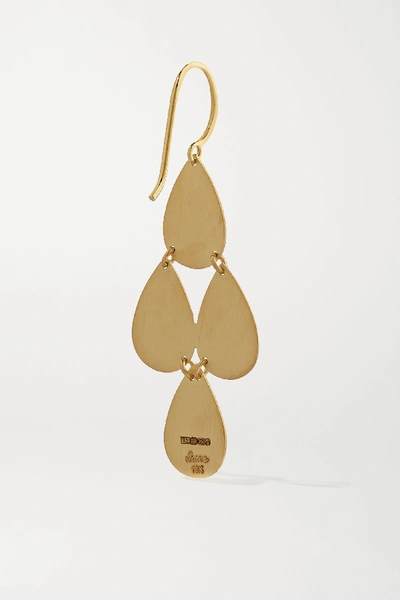 Irene Neuwirth Brushed 18kt Gold Chandelier Earrings In Gold