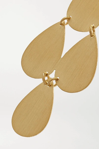 Irene Neuwirth Brushed 18kt Gold Chandelier Earrings In Gold