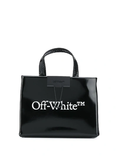 Shop Off-white Mini Binder Clip Tote Bag In Black