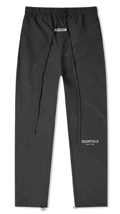 Pre-owned Fear Of God  Essentials Nylon Track Pants Black