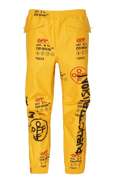 Pre-owned Off-white Goretex Graffiti Pants Yellow/multicolor