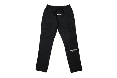 Pre-owned Fear Of God  Essentials Nylon Cargo Pants Black