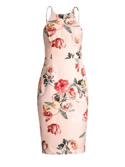 Shop Black Halo Montego Floral Sheath Dress