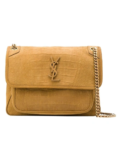Shop Saint Laurent Niki Medium Bag, Ochre Brown