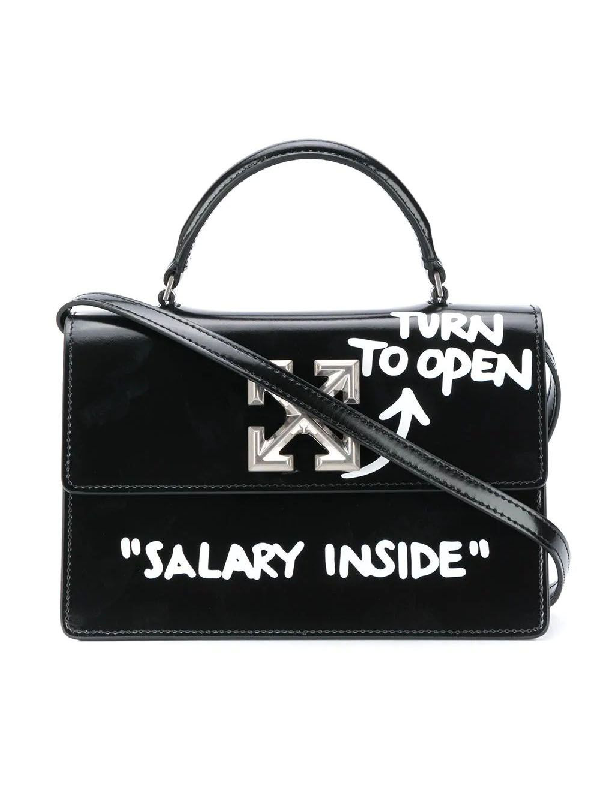 off white turn to open bag
