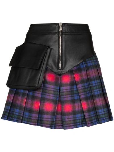 Shop Natasha Zinko Tartan Mini Skirt In Black