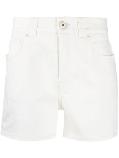 Shop Lorena Antoniazzi Straight-leg Denim Shorts In White