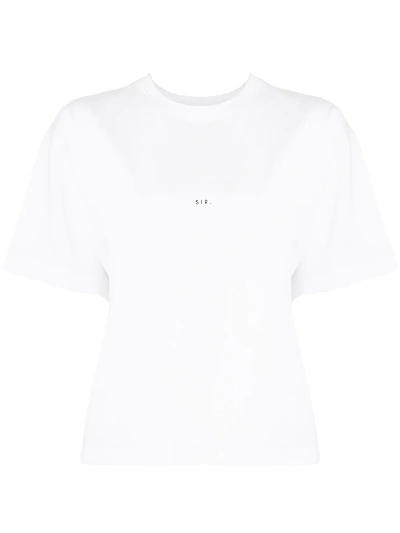 Shop Sir Loose Fit Crew Neck T-shirt In White