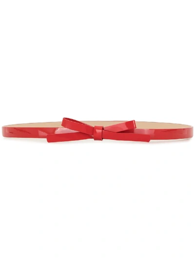 Shop Paule Ka Bow Detail Belt In Red